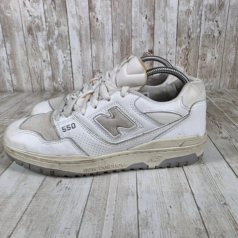 New Balance 550 White Gray Sneakers Shoes BB550PWG‎ Women's Size 7.5 - Picture 3 of 8